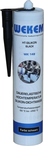 Silikon wysokotemperaturowy czarny 300ml WEKEM WK 148