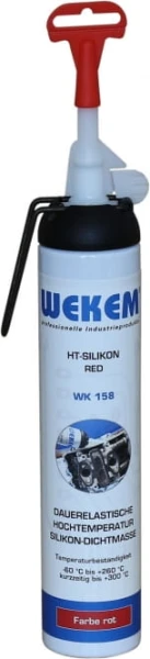 Silikon wysokotemperaturowy czerwony  200ml WEKEM WK 158