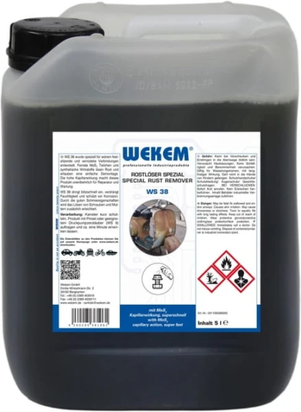 Odrdzewiacz z dodatkiem MoS2 5L  WEKEM WS 38