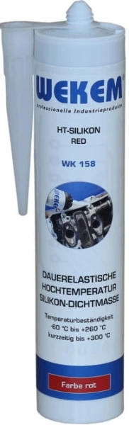 Silikon wysokotemperaturowy czerwony 300ml WEKEM WK 158