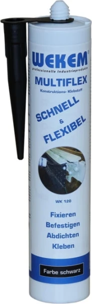 Klej  budowlany polimerowy bardzo mocny czarny 300ml WEKEM WK 120