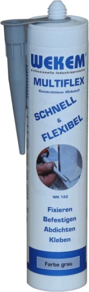 Klej budowlany polimerowy bardzo mocny szary 300ml WEKEM WK 122