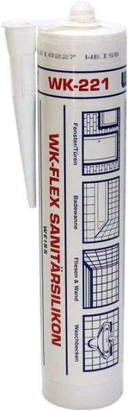 Silikon sanitarny biały 300 ml WEKEM WK 221