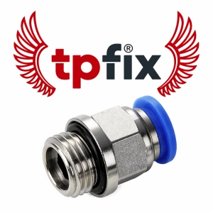 Złączka pneumatyczna GZ Fi 8 mm G1/4″ wtykowa prosta, gwint zewnętrzny 